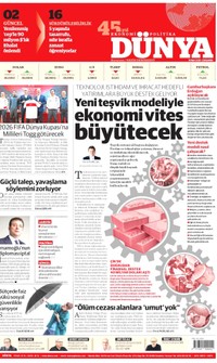 Dünya Gazetesi Manşeti