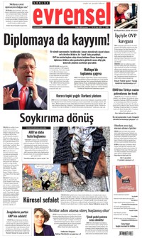 Evrensel Gazetesi Manşeti
