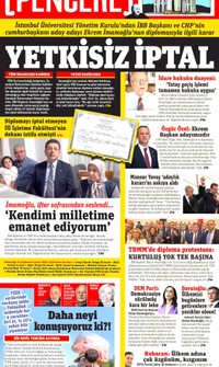 Gazete Pencere (Online Gazete) Gazetesi Manşeti