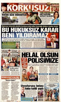 Korkusuz Gazetesi Manşeti