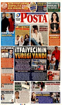 Posta Gazetesi Manşeti