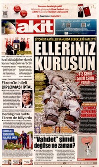 Yeni Akit Gazetesi Manşeti