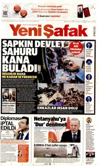 Yeni Şafak Gazetesi Manşeti