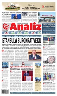 Analiz Gazetesi Manşeti