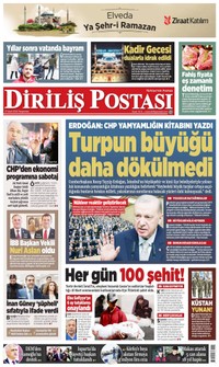 Diriliş Postası Gazetesi Manşeti
