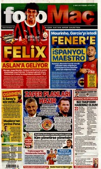 Fotomaç Gazetesi Manşeti