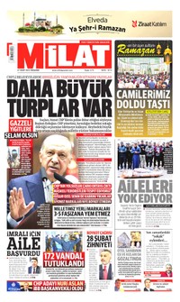 Milat Gazetesi Manşeti