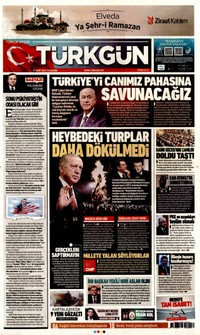 Türkgün Gazetesi Manşeti
