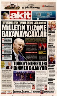 Yeni Akit Gazetesi Manşeti