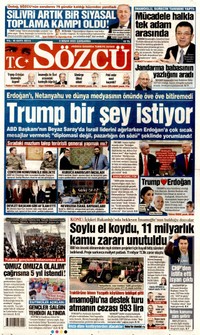 Sözcü Gazetesi Manşeti