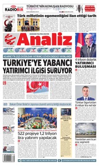 Analiz Gazetesi Manşeti