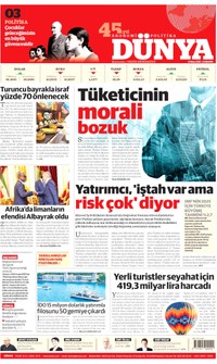 Dünya Gazetesi Manşeti