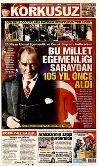 Korkusuz Gazetesi Manşeti