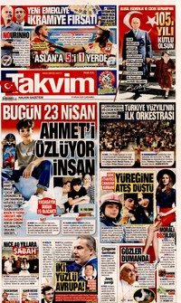 Takvim Gazetesi Manşeti
