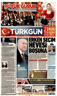 Türkgün Gazetesi Manşeti