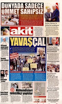 Yeni Akit Gazetesi Manşeti