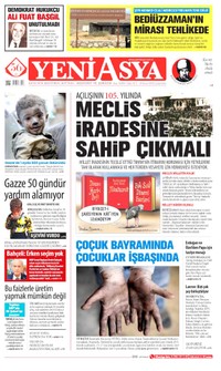 Yeni Asya Gazetesi Manşeti