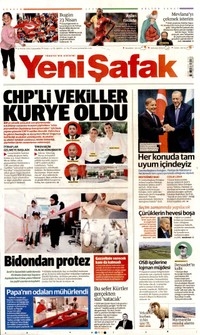 Yeni Şafak Gazetesi Manşeti
