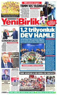 YeniBirlik Gazetesi Manşeti