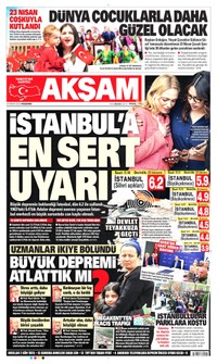 Akşam Gazetesi Manşeti
