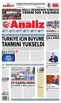 Analiz Gazetesi Manşeti