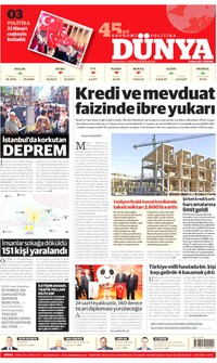 Dünya Gazetesi Manşeti