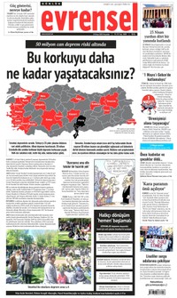 Evrensel Gazetesi Manşeti