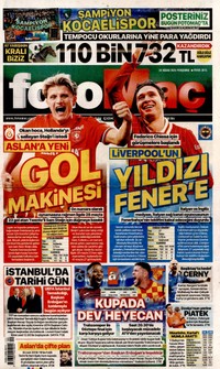 Fotomaç Gazetesi Manşeti