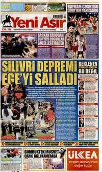 Yeni Asır Gazetesi Manşeti