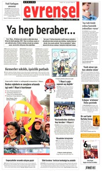Evrensel Gazetesi Manşeti