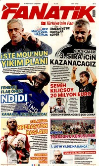 Fanatik Gazetesi Manşeti
