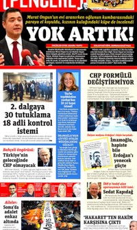 Gazete Pencere (Online Gazete) Gazetesi Manşeti