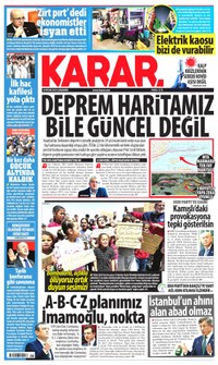 Karar Gazetesi Manşeti