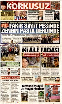 Korkusuz Gazetesi Manşeti
