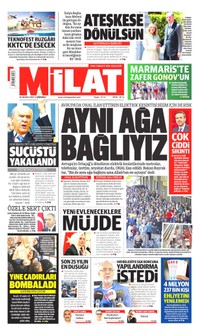 Milat Gazetesi Manşeti