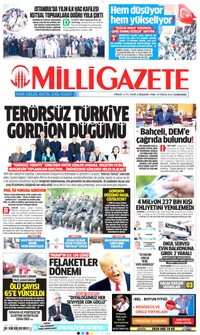 Milli Gazete Gazetesi Manşeti