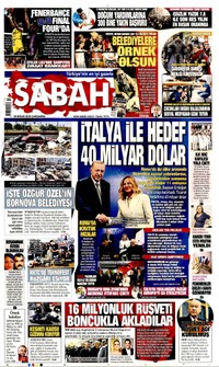 Sabah Gazetesi Manşeti