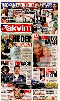 Takvim Gazetesi Manşeti