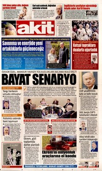 Yeni Akit Gazetesi Manşeti