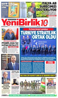YeniBirlik Gazetesi Manşeti