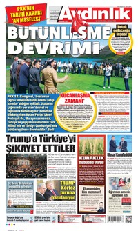 Aydınlık Gazetesi Gazetesi Manşeti