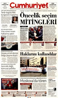 Cumhuriyet Gazetesi Manşeti
