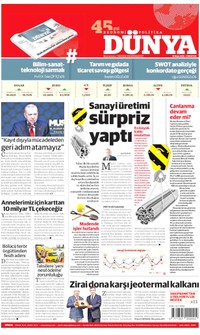 Dünya Gazetesi Manşeti