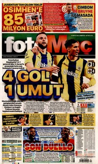 Fotomaç Gazetesi Manşeti