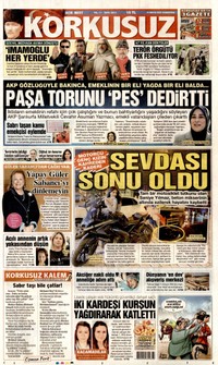 Korkusuz Gazetesi Manşeti