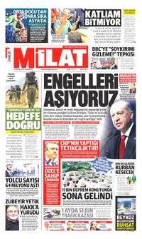 Milat Gazetesi Manşeti