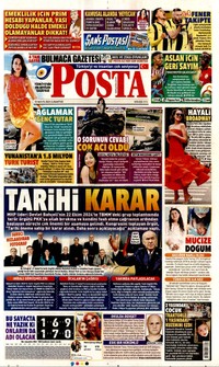 Posta Gazetesi Manşeti
