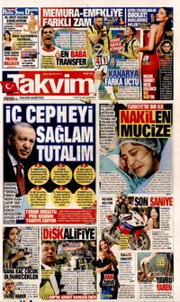 Takvim Gazetesi Manşeti