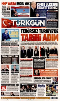 Türkgün Gazetesi Manşeti