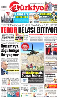 Türkiye Gazetesi Gazetesi Manşeti